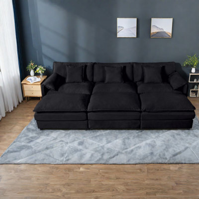 Ultimate Comfort Modular Sofas In Premium Chenille For Living Room