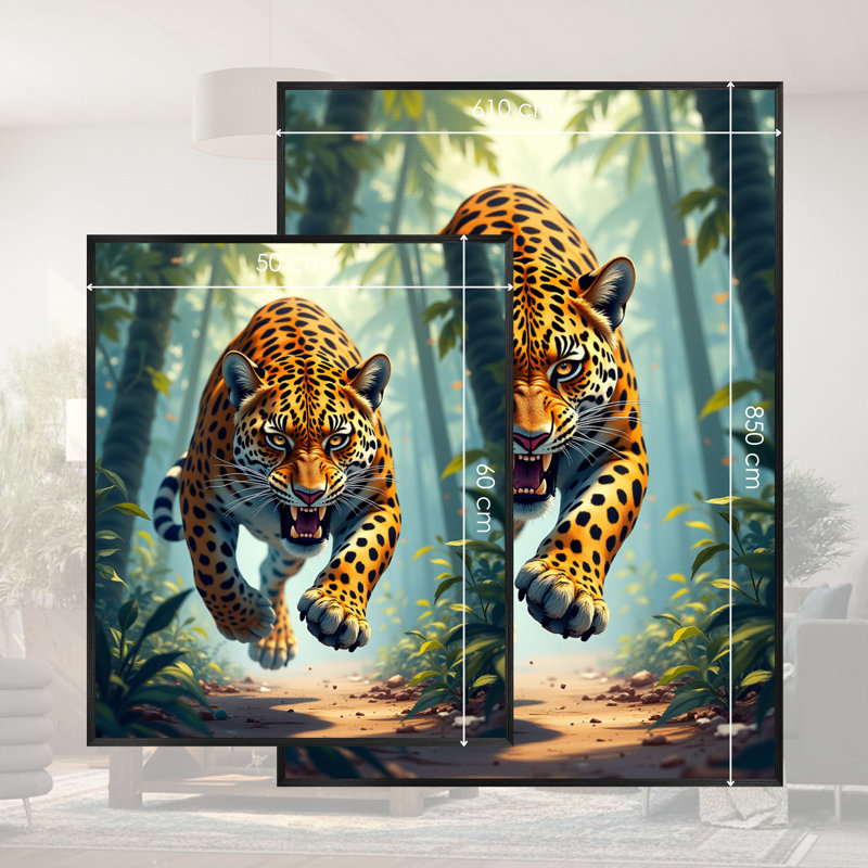 Single Picture Frame LED Illuminated Wall Art Wall Art on Glass / Aluminium, 60 cm H x 50 cm W