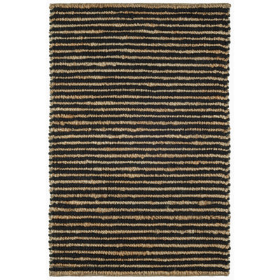 Twiggy Black Handwoven Wool/Jute Rug