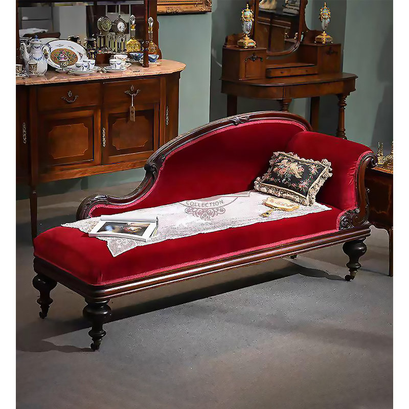 French Solid Wood Carved Sofa Recliner