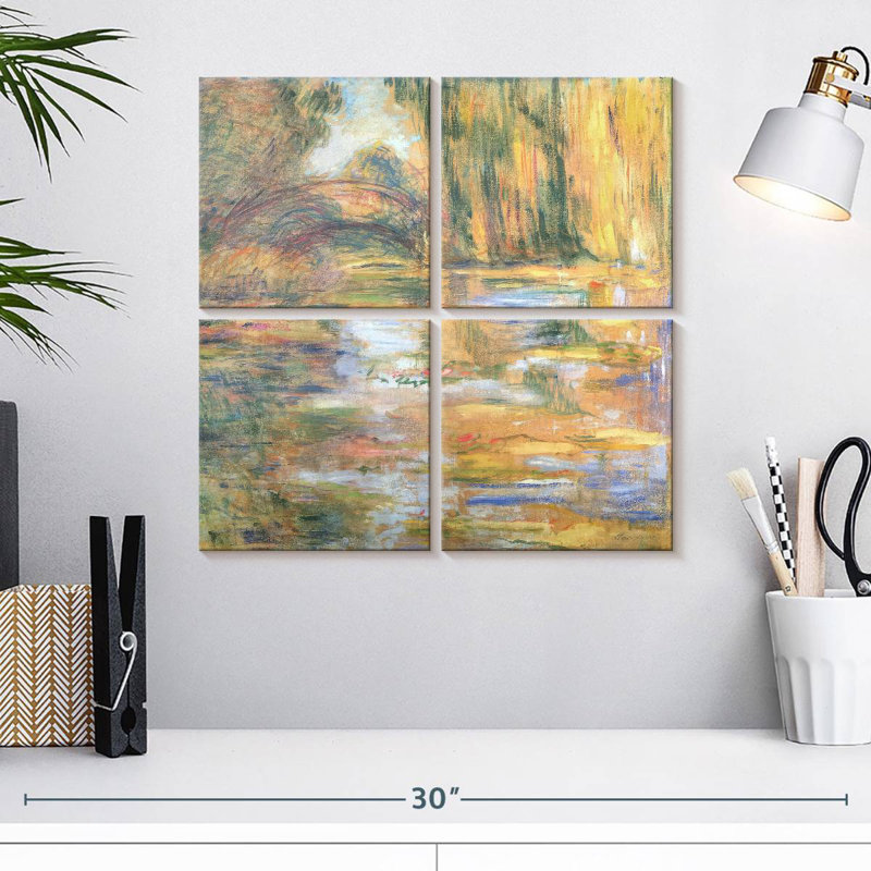 Avery Waterlily Pond - Le pont, H 18 po x l 18 po