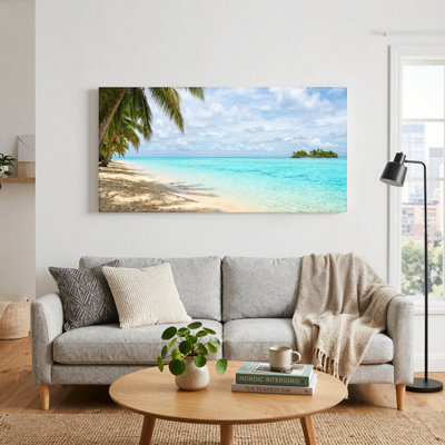 Ensemble de 1 tableau sur toile « Plage tropicale »