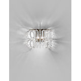 Ecos Wall Lamp 35 Crystal Striped Glass Glossy Chrome G9 Ul