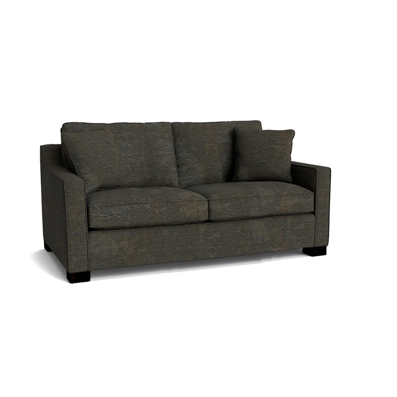 Aceyon Upholstered 71'' Sleeper Sofa, Espresso, Palance Steel