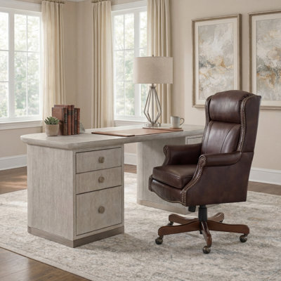 Fauteuil de direction en cuir véritable Empire