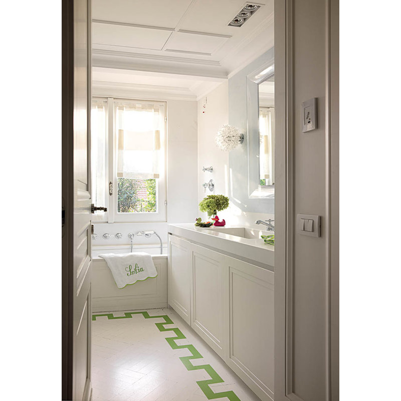 Ghost Flat Wall Mirror, 43.7" x 34.65", White