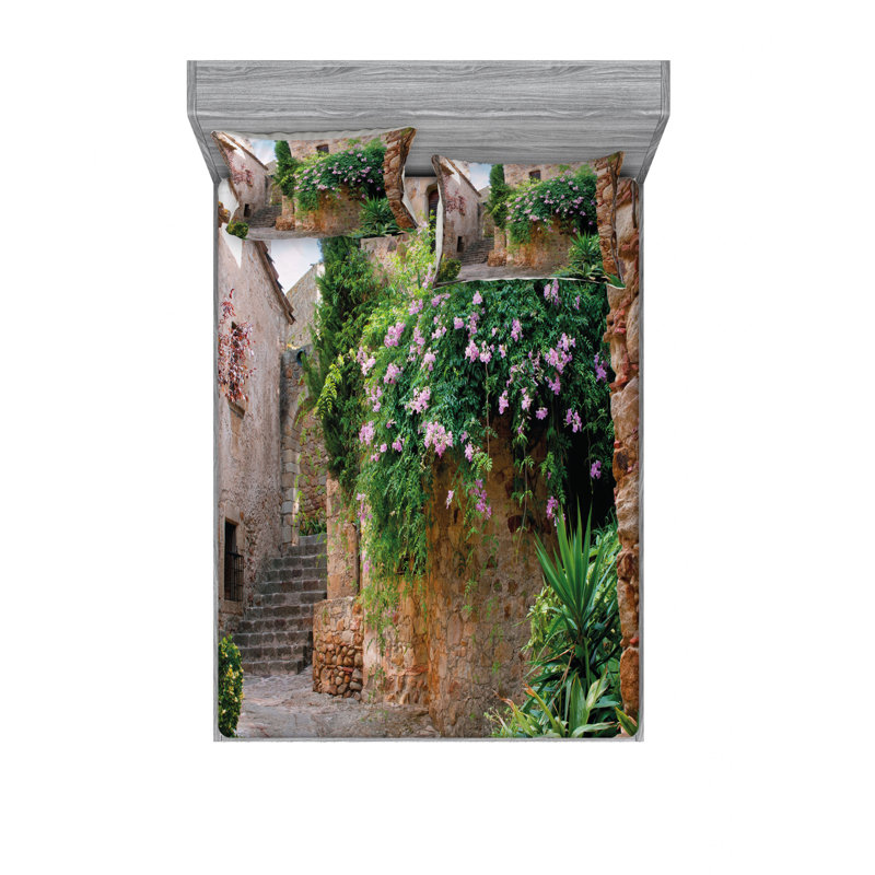 Ensemble de draps de jardin summer, Ensemble de drap pour grand lit avec drap-housse