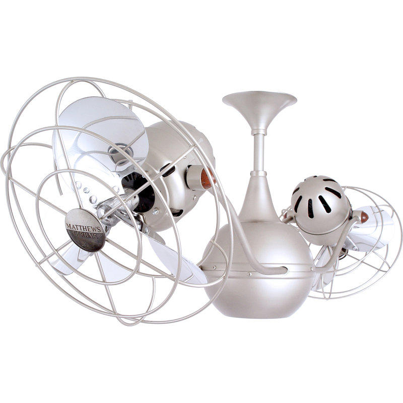 42" Vent-Bettina 6 Blade Ceiling Fan, Brushed Nickel