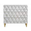 Armoire console argent métallique et champagne