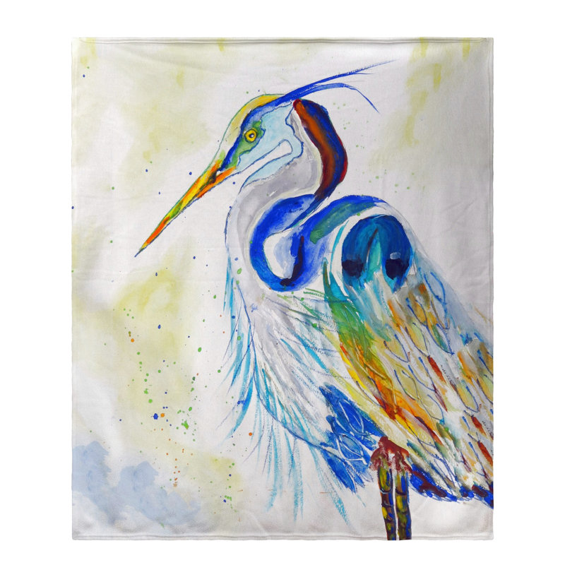  Jeté aquarelle Heron