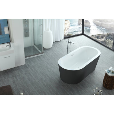 Dionysus 59'' x 29.5'' Soaking Acrylic Bathtub
