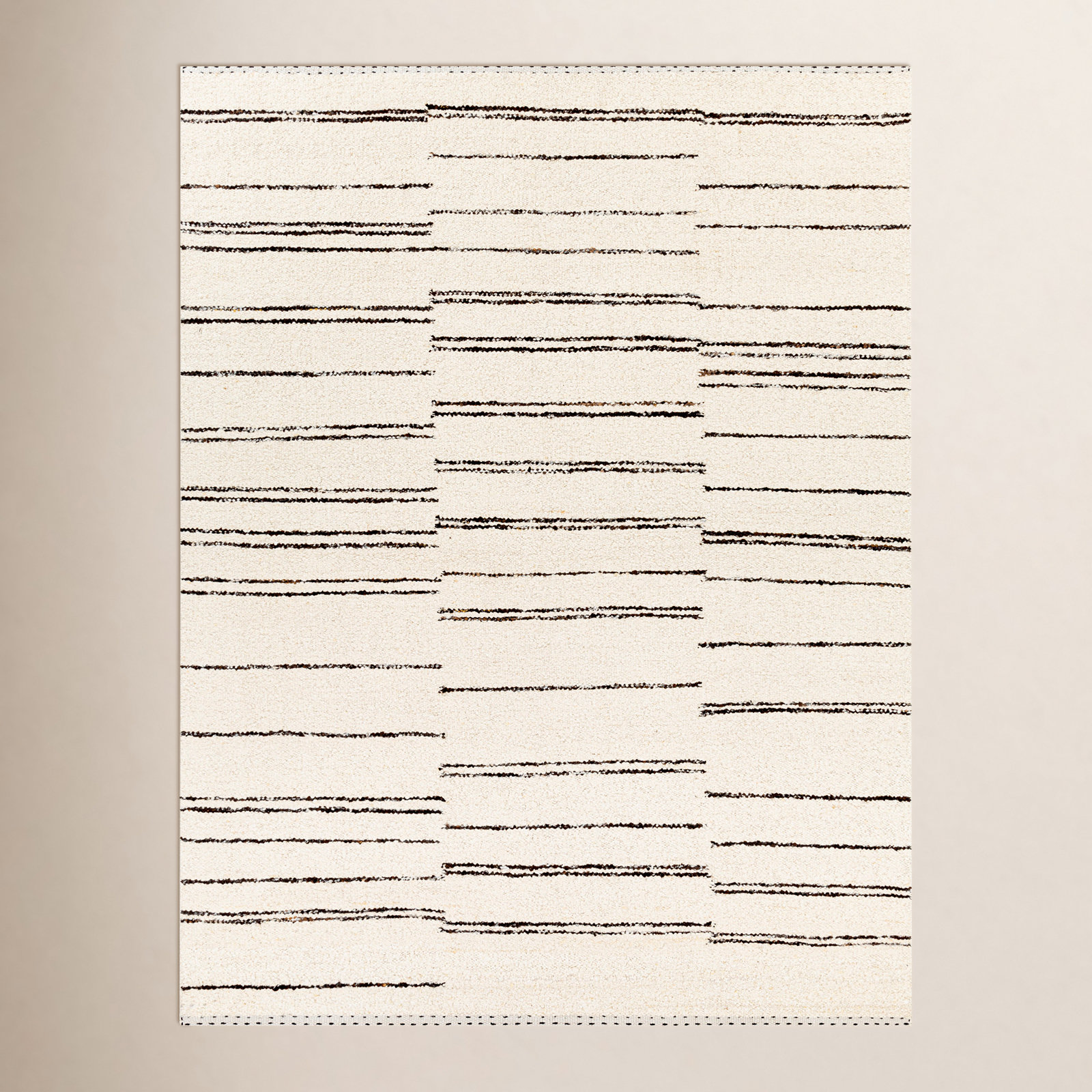 Alexuss Hand-Woven Striped Rug, Rectangle 8' x 10'