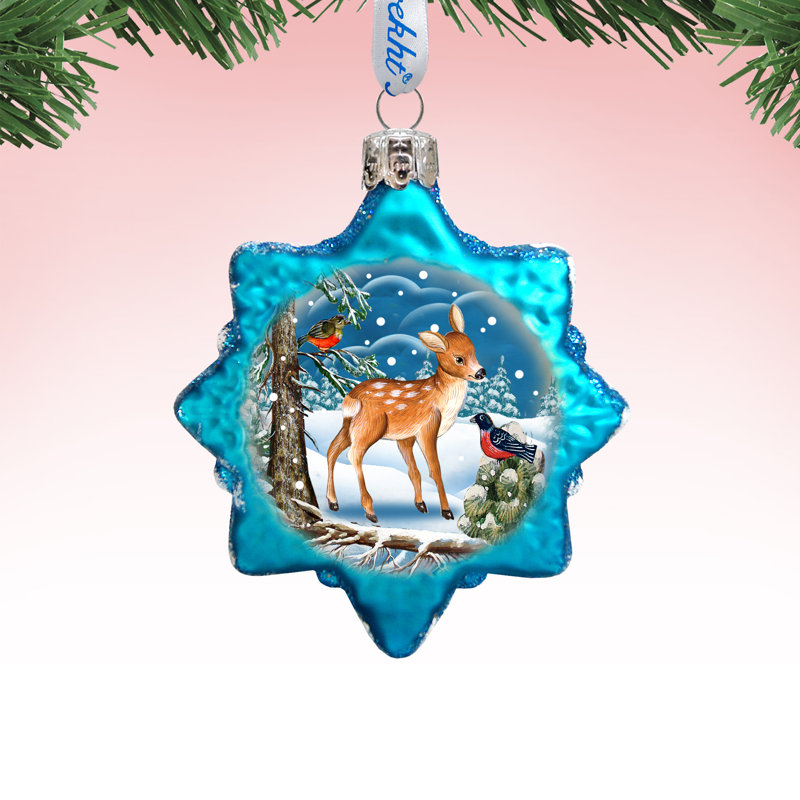 Keepsake 3'' Handmade Glass Holiday Shaped Ornament