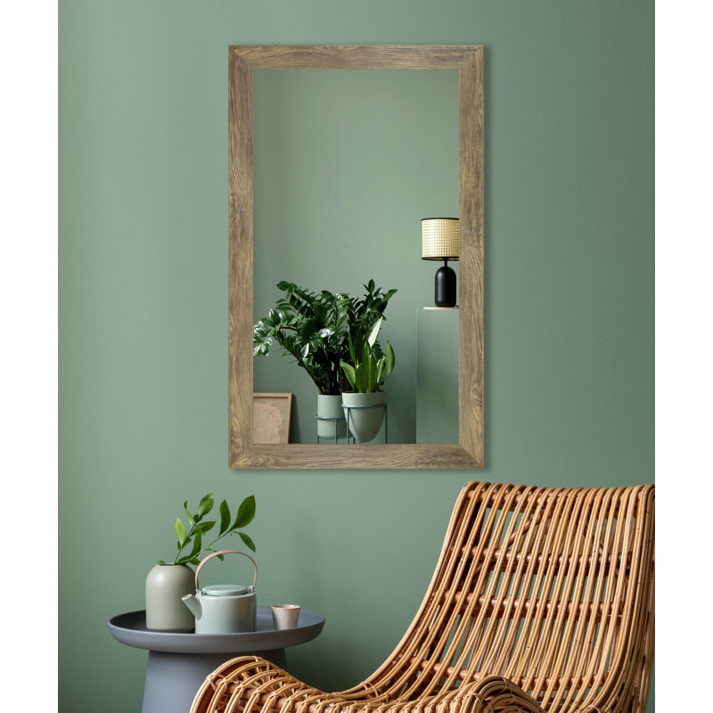 Engineered Wood Flat Mirror, 33" x 64"