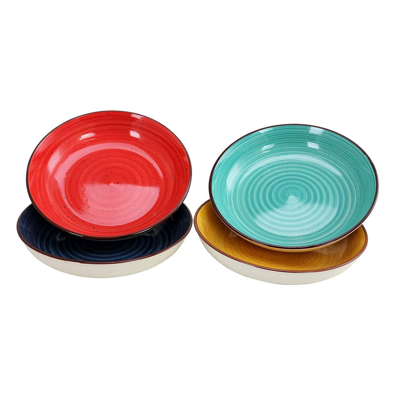 Ensemble de 4 assiettes à salade en grès de couleur Latitude Run®