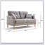 Canapé 2 places Living Space, causeuse avec tissu imperméable, charge USB-1071455424