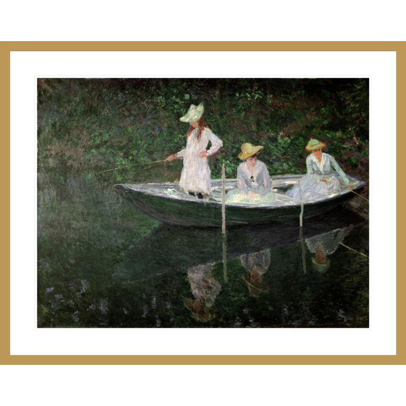 «The Boat at Giverny» par Claude Monet, impression giclée encadrée, H 33,1 po x l 41,5 po