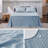 Bedsure Queen Pintuck Bed-in-a-Bag- Light Blue Pinch Pleat Comforter with Sheets, Pillowcases & Shams-103425110-106256318