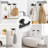 10-Piece Bathroom Hardware Set - Stainless Steel Towel Bar, Toilet Paper Holder, Towel Rings & Hooks - Wall-Mounted Durable-113930465