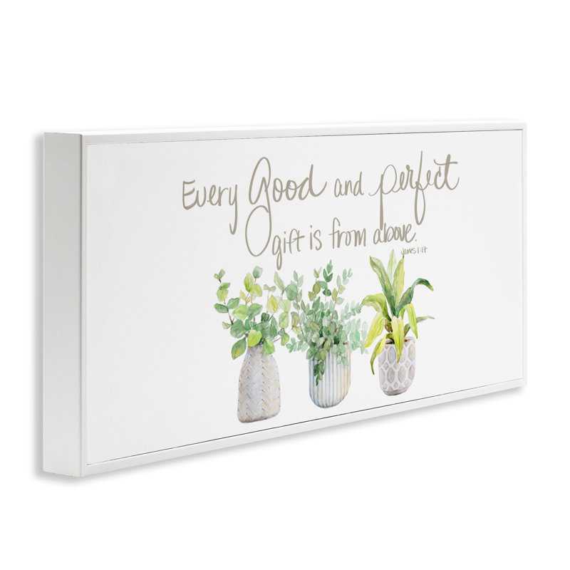 «Every Good & Perfect Gift», estampe numérique, conception de Lanie Loreth, H 13 po x l 30 po