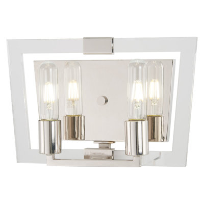 Éclairage pour meuble-lavabo 2 lumières crystal Pownall