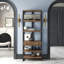 Mango & Metal Etagere Bookcase