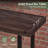 63'' Solid Wood Home Bar Unit Table with Metal Frame