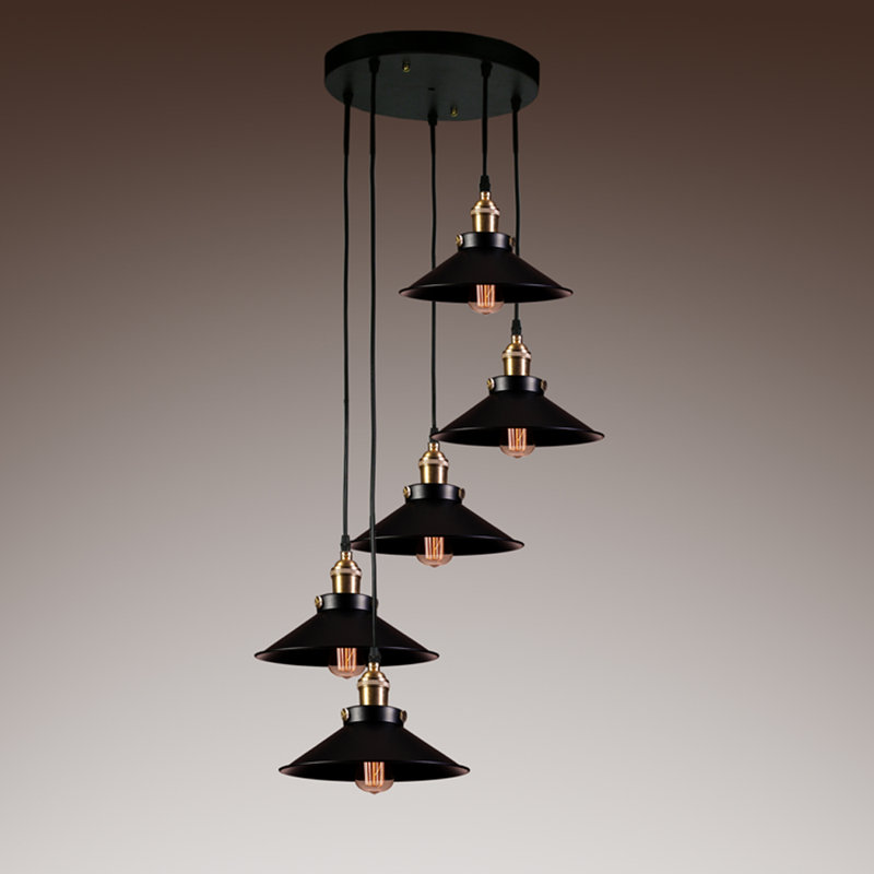 Luminaire suspendu cascade 5 lumières Oyens