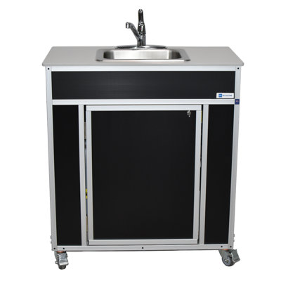 NSF Certified Single Basin 10″ Portable Sink - BLACK: NS-009