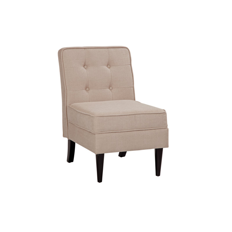 Roswell Upholstered Armless Side Chair with Hidden Storage, Jennings Beige Sand