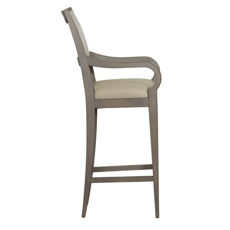 Tabouret de bar et de comptoir Reece, Gris anthracite, Paille 3162, Bar Stool (31” Seat Height)
