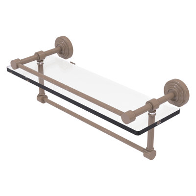 Tablette en verre avec barre à serviettes