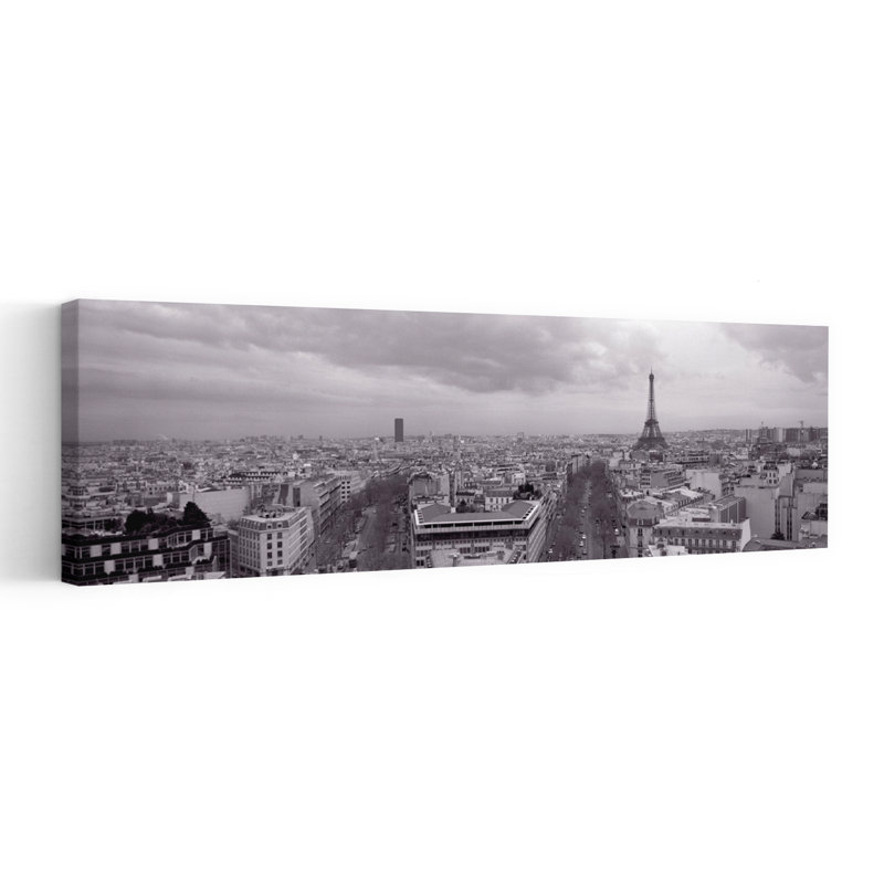 Tour Eiffel, Paris, France, architecture contemporaine abstraite, art mural, H 16 po x l 48 po