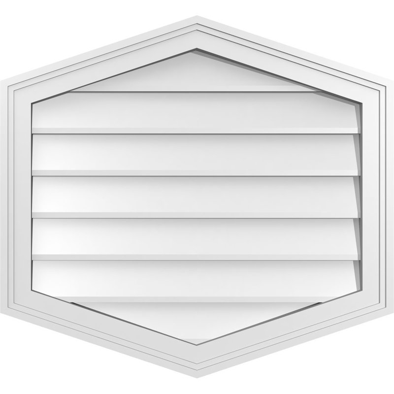 Ventilé vertical à pignon vertical 4/12 po, H 24 po x l 26 po x P 1,5 po