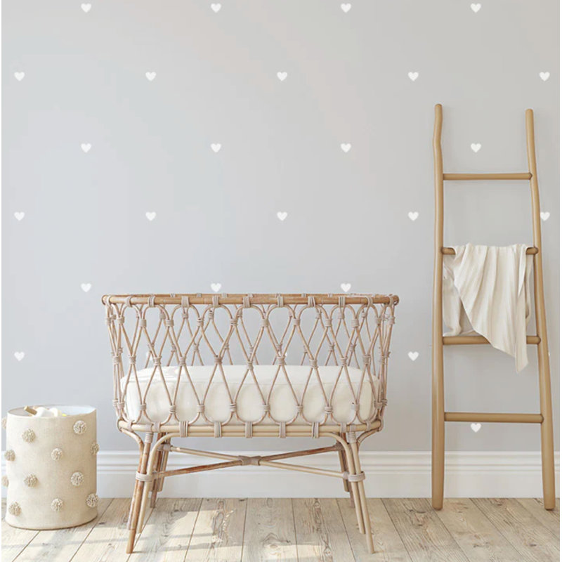 Adhésif décoratif petit coeurs, Blanc