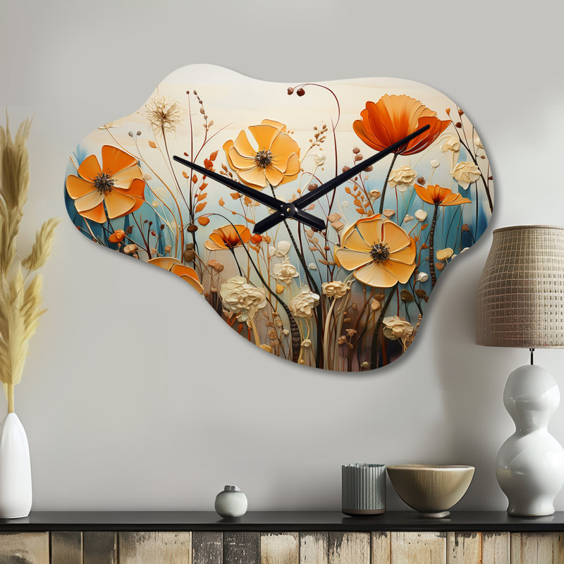 Horloge murale asymétrique en métal Rashmi, Petit
