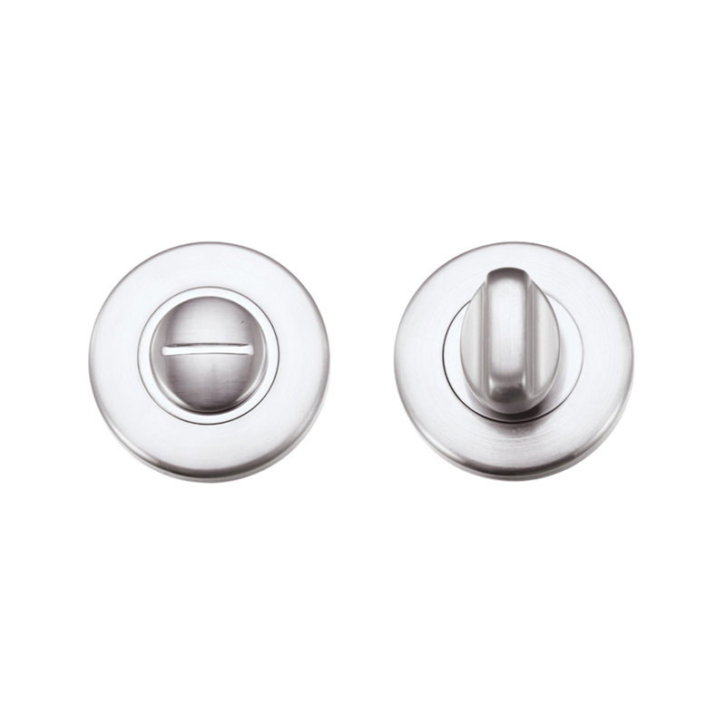 Turn and Release Complete with Escutcheons and Spindle, Satin Chrome