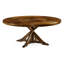 Casually Country Round Walnut Wood Dining Table-23515267-39862080