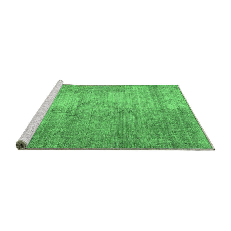 Washable Abstract Indoor Rug, Square 3'