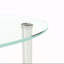 Table basse ovale en verre transparent