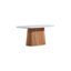 Ensemble de table et chaises de salle à manger moderne (6 pièces), hêtre blanc et naturel, table: 67,0 po x 29,5 po x 35,4 po | 100% bois de hêtre avec plateau en panneau de fibres à densité moyenne | Conception élégante pour les salles à manger 