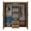 Armoire 4 portes en chêne naturel-1185965397