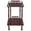 Chariot de service à 2 tablettes Merlot and Brass