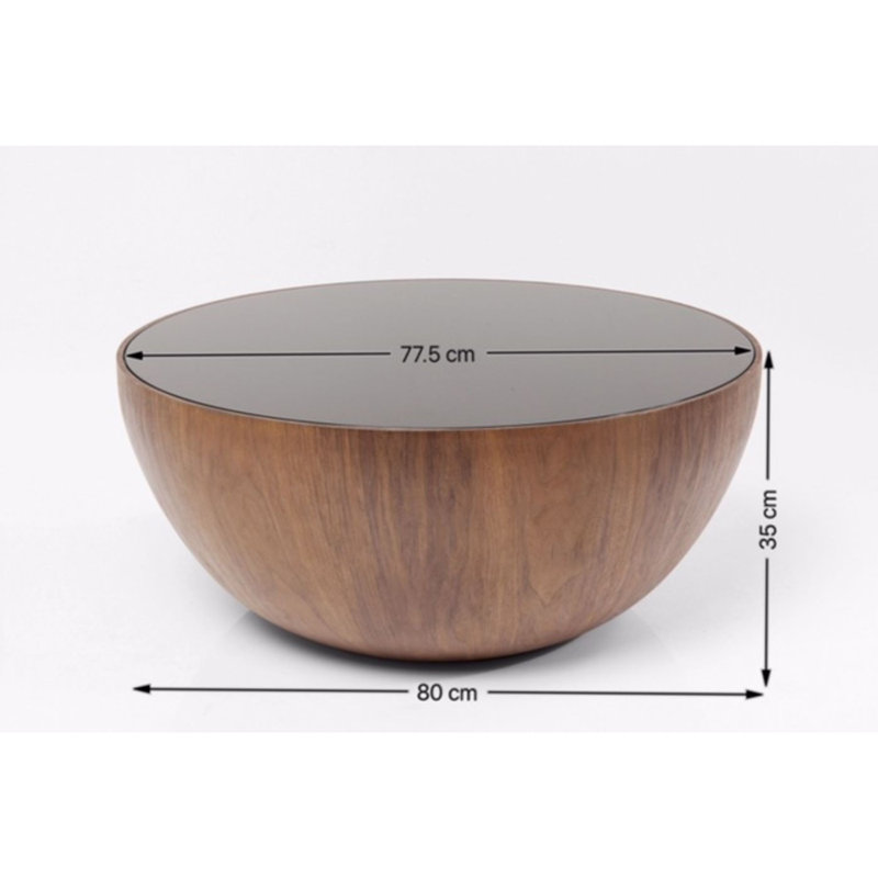 Coffee table Tear Drops Walnut 80cm