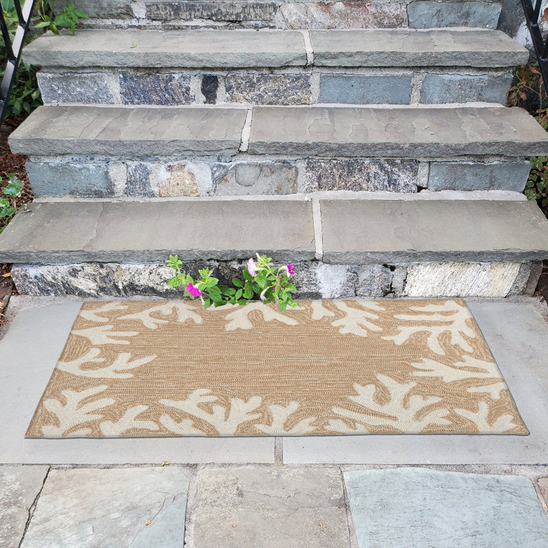 Tapis intérieur / extérieur touffeté à la main Vogt, Rectangle 2 pi 6 po x 4 pi