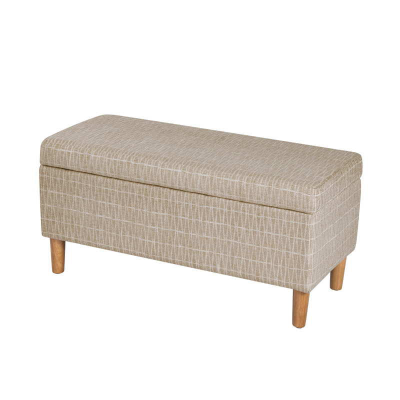 Banc de rangement rembourré Besart, Tan Geometric