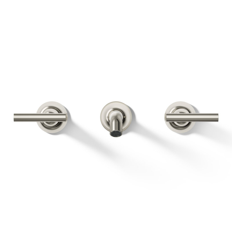 Purist® Wall-Mounted Bathroom Faucet, Vibrant Polished Nickel, Lever Handle