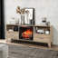 Foyer électrique encastrable avec 1 500 W de chaleur et 400 Pi. Bûche chauffante 23 pouces 5 niveaux de réglage de la couleur de la flamme