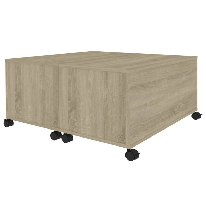 Godderd Extendable Wheel Coffee Table with Storage, Sonoma Oak