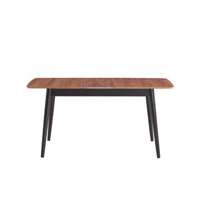 Table de salle à manger naturelle et noire avec rallonge papillon